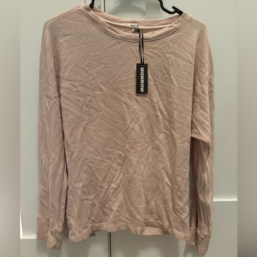 Monrow long sleeve with ruched back small